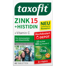 Viên tổng hợp Taxofit Zink 15 + Histidin + Vitamin C 40 viên